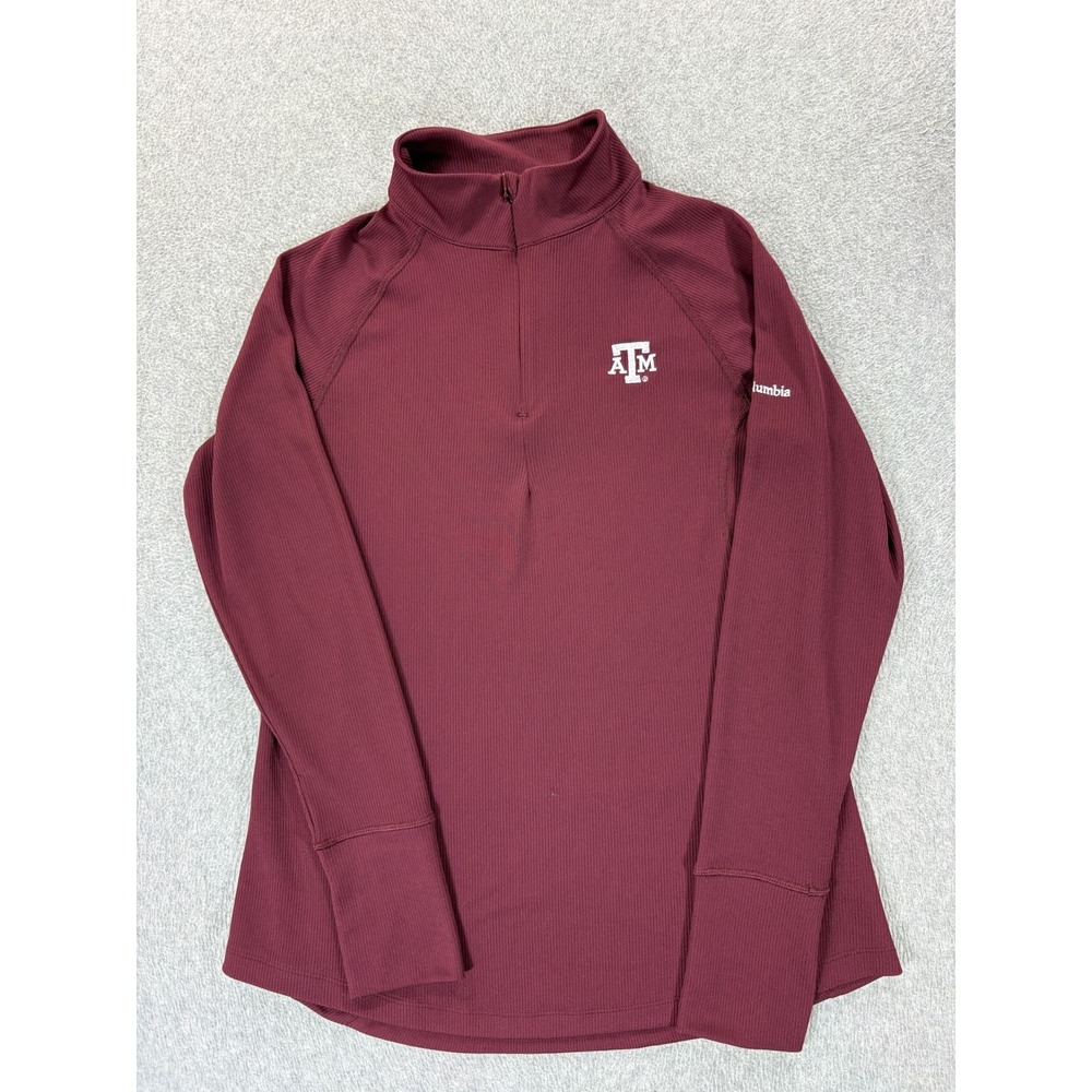 Texas A&M Aggies Columbia Stitched Logo 1/4 Zip Campus Pullover (Women's Medium)